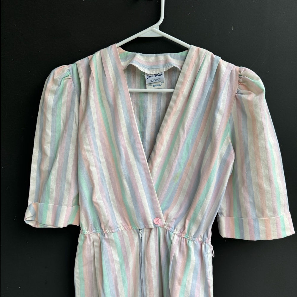 Vintage Pastel Striped Jumpsuit